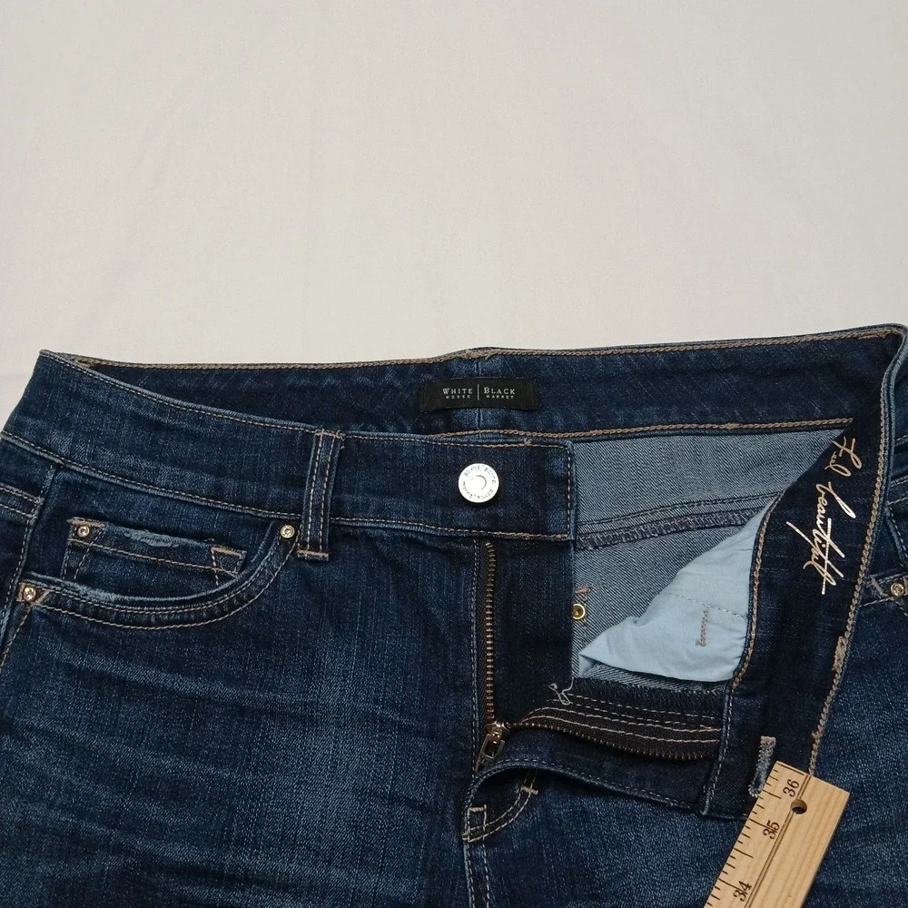 White House Black Market Bermuda Denim Shorts Size 6 Inseam 9